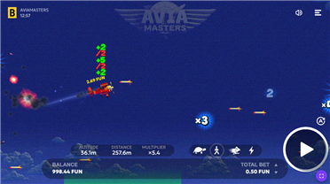 Aviamasters gameplay in volo con moltiplicatori